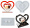 Stampi in resina epossidica a forma di cuore, grandi, in silicone, a forma di cuore, in resina epossidica, con ciondolo a forma di cuore, per fai da te, decorazione per la casa