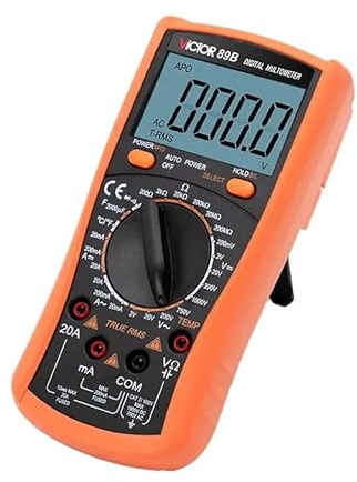 QDTimes 89A/B True RMS Digital Multimeter With Metallic Screen Board Manual range 1999 Counts AC DC 1000V 20A Antimagnetic Meter(VICTOR 89B)