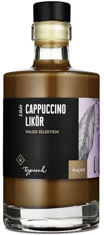 Wajos Cappuccino Likör 350ml, 18% vol: cremiger Likör perfekt als Kaffeelikör für ein Likör Geschenkset und Mitbringsel