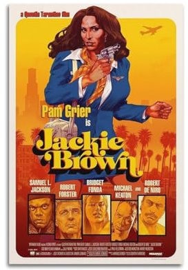 CHNT Poster, Motiv: Jackie Brown auf Leinwand, Gemälde, Wohnzimmer, Schlafzimmer, Heimdekoration, Büro, Wandposter, Fitnessstudio, Kunstmalerei, 30 x 45 cm