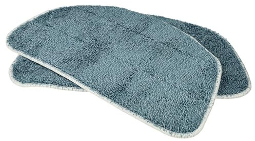 vhbw 2X Wischbezug Ersatz für Leifheit 11941 für Dampfreiniger, Dampfmop - Mikrofaser, grau-blau