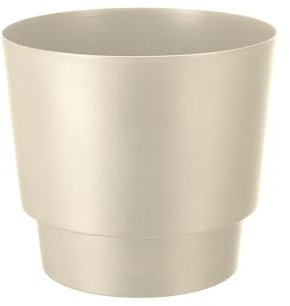 VERDENIA Ronda Maceta – Ligera, para Interior y Exterior, diseño Moderno y Elegante, Forma Funcional, Material Resistente y Duradero, 30 x 30 x 28 cm, Color cremoso