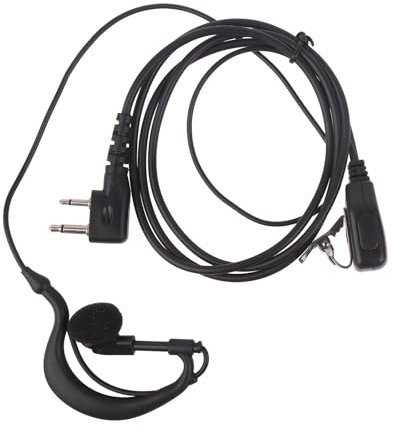 Rebellious Oreillette polyvalente avec micros pour radios bidirectionnelles, ajustement sûr et longue durée de vie pour ICV8 V80 V80E V82 V85 oreillette pour radio Icoms 2 broches