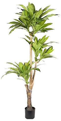 MCLIUJIA Künstliche Pflanze Großer Künstlicher AST Aus Kunststoff, Gefälschtes Blatt, Grün, Brasilianischer Eisenbaum, Hausgarten, Zimmer, Bürodekoration Künstlicher Baum(187cm)