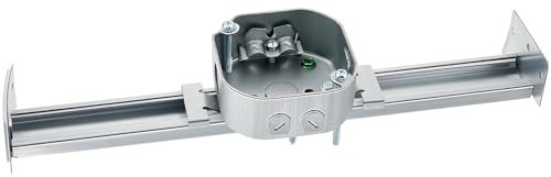 Therwen Adjustable Fan Electrical Box Brace for Ceiling Fans and Light Fixtures Ceiling Fan Mounting Bracket, 14.2 Inches in Length (1 Pcs)