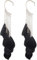 Schwarze Feder lange Quasten Manschette Ohrclips Ohrhaken Crawler Frauen Ohr Manschette Schmuck