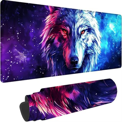 Tappetino Mouse xxl Gaming 1200 x 600mm, Blu Tappetino per Mouse Animale Tappetino Mouse Gaming, Migliora Precisione e Velocità, Tappetino Pc Scrivania per Ufficio e Gaming Decorazione Regalo 3-2