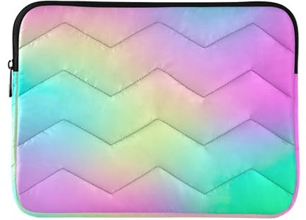 Pastel Rainbow Blur Gradient Computer Pouch, Laptop Sleeve 15 Zoll, wasserdichte Laptophülle, Laptoptasche Slim