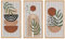 Yixuan 3 Stücke Boho Wanddekoration, Moderne Leichte Holz Wandskulpturen, Abstrakte Geometrischen Kreise, Halbkreise, Blätter Wandkunst Dekoration für Wohnzimmer, Schlafzimmer, Flur