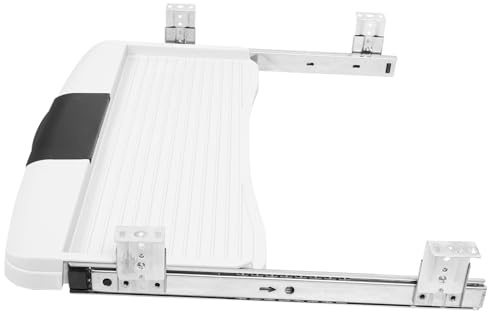 NOLITOY Keyboard Tray with Sturdy Sliders Under Desk Keyboard Tray Hidden Sliding Space-Saving Design Quiet Performance Office Desk Accessory