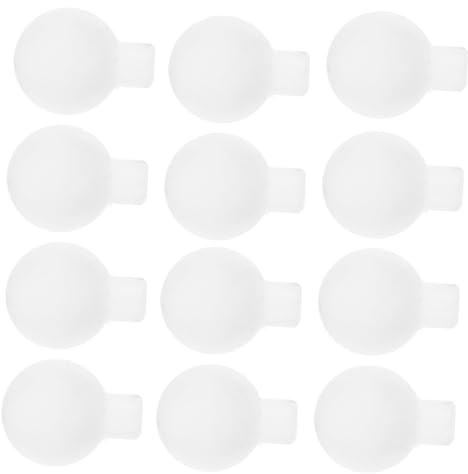 100 Stück Matte Kugel Glühbirnenanhänger aus ABS für Lichterketten | Weiß, Selbstgemacht Kombination und Ersatzschirm, für Innen und Außen Sowie Feste und Anlässe