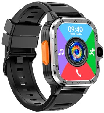 4G LTE Android Smartwatch mit GPS, HD Dual-Kamera, SIM-Karte, Bluetooth, WLAN für Sport-Tracking und Kommunikation