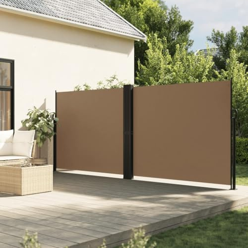 Store latéral extensible pour balcon et jardin - Taupe - 160 x 1000 cm - Taupe - 160 x 1000 cm - Brise-vue de jardin extensible
