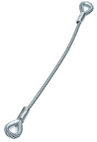 LightmaXX Safety Stahlseil, 16mm x 2m, DIN 56926, Beidseitig gekauscht, 1000kg Belastbarkeit, BGV-C1, Ideal für Sicherheitsanwendungen