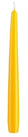 Spitzkerzen Goldgelb 24 x 2,3 cm, 12 Stück