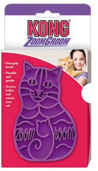 KONG – Cat ZoomGroom – Pflege- und Massagebürste aus Weichem Kautschuk für Katzen