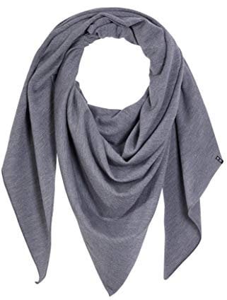 Enter the Complex® Schal Damen, Dreieckstuch, Halstuch, 100% Merino Wolle, 240 x 100 cm, Grau