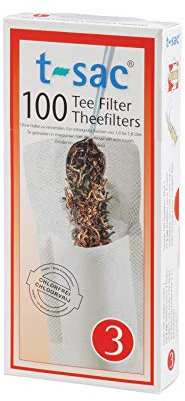 T-Sac Tea Filter Bags, Disposable Tea Infuser, Number 3-Size, 3 to 8-Cup Capacity, Set of 100