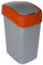 Curver 195024 Papelera Pacific Flip Bin, Gris/Rojo, 27.4x35.6x63.3 cm