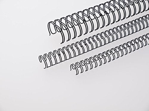 Renz Ring Wire Drahtkamm-Bindeelemente in 3:1 Teilung, 34 Schlaufen, Durchmesser 9.5 mm, 3/8 Zoll, schwarz