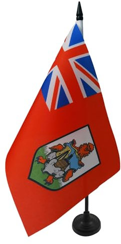 AZ FLAG Bandiera Da Tavolo Bermuda 21x14 cm - Piccola Bandierina Bermudiana 14 x 21 cm