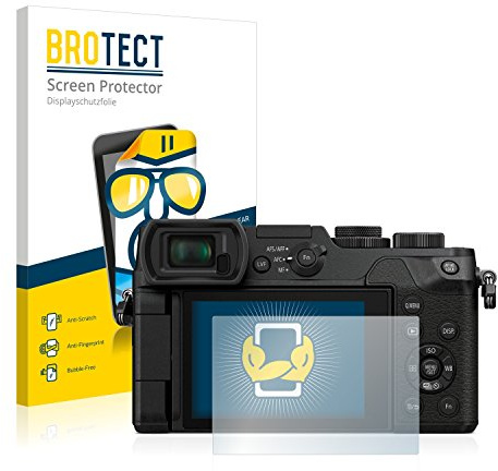 BROTECT Schutzfolie für Panasonic Lumix DMC-GX8 | 2 Stück Transparenter Displayschutz Made in Germany Klare Displayschutz-Folie Clear Einfache Montage Case-Friendly