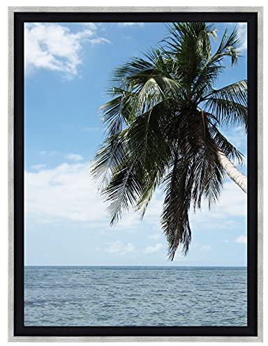 RK Cadres Bilderrahmen Schattenfugenrahmen 40x50 / 50 x 40 Rahmen Bilderrahmen Schattenfugenrahmen Schwarz Silber, 4 cm Breiten Holzleisten, Holzrahmen Rahmen für Leinwand nur