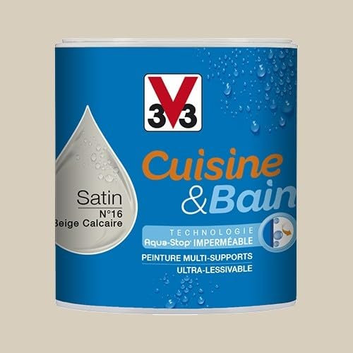 V33 Peinture Cuisine & Bain Beige calcaire n°16