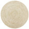vidaXL Teppich Handgefertigt Kurzflor Wohnzimmerteppich Handwebteppich Juteteppich Läufer Schlafzimmer Flur Jute Geflochten Weiß Natur 90cm