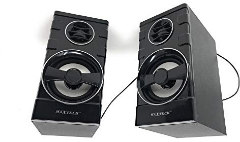 Vetrineinrete® Coppia Casse rettangolari Speaker Wired 20 Watt Altoparlanti per Computer pc con Attacco USB 2.0 e aux per pc Notebook CA-SS002 M19