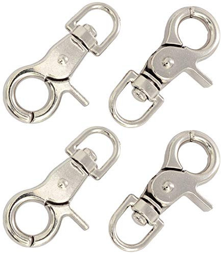 ZRM&E 4pcs Zinc Alloy 55mm Key Chain Snap Hook Door Lock Pets Cage Hook Belt Clip for Any Suitable Cage, Dog Traction Rope