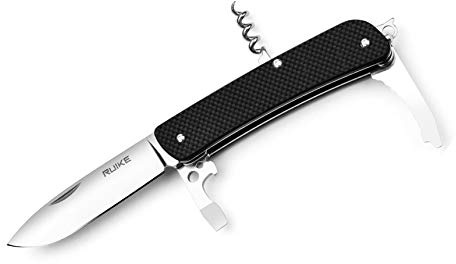 Ruike Unisex – Erwachsene L21-B Black Taschenmesser, Schwarz, 19,9 cm