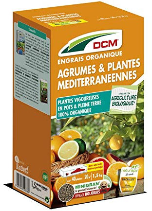 DCM Engrais pour Agrumes et Plantes méditerranennes jusqu'à 40 Plantes