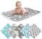 Wickelunterlage Baby Wickelauflage Baby Wickel-Decke Unterlage für Säuglinge und Kleinkinder; atmungsaktiv, waschbar, wiederverwendbar; 50 x 70 cm (Stern-Grau)