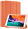 SIWENGDE Funda Compatible con Apple iPad 9.7 2018, iPad 6ª generación/iPad 2017 de 5ª generación con Soporte para lápices, Funda Protectora Delgada de Silicona Suave con Soporte Triple, Color Naranja