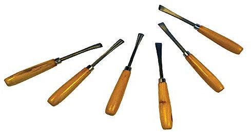 Kit scalpelli sgorbie 6 pz legno tornio lama set incisione - UM 60 SS06