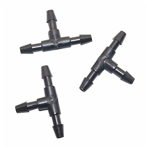 Spritzwasseranschluss. 50 stücke Gartenschlauch 3 / 5mm bankbett Equenter T-Stecker für Innendurchmesser 3 mm Schlauch Verbinden Kunststoff Gartenbewässerung T-Stück (Diameter : 4mm)