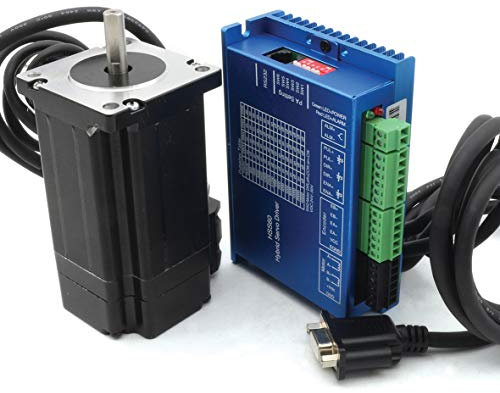 RATTMMOTOR Closed Loop Schrittmotor Kit Nema23 2Nm Closed Loop Stepper Motor und HSS57 Schrittmotor Treiber Steuerung und Kabel für CNC Gravur-Fräsmaschine