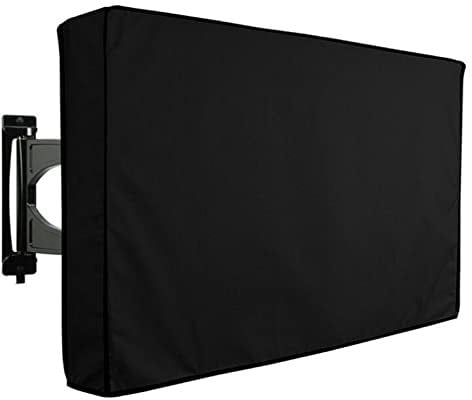 Hsthe Sea Outdoor TV-Abdeckung, wetterfest, universeller Displayschutz, universeller wetterfester Schutz, für 40-42-Zoll-Fernseher, passend für die meisten Halterungen, Schwarz