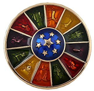 Brosche Clips Broschen Anstecknadel Broschennadel Dekorative Europäische Und Amerikanische Retro-Antik-Emaille-Goldstern, Himmel, Kugel, Wolke, Mond, Sonne, Galaxie, Brosche Für Männer Und Frauen,Zwöl