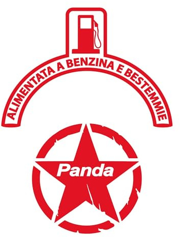 Aufkleber Panda 4 x 4 Tankdeckel Trekking Sissley Offroad Sticker (rot)
