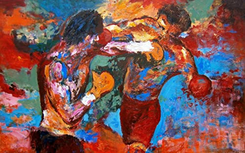 LBMED GemäLde Auf Leinwand Rocky Balboa Vs Apollo Creed für Wohnzimmerdekoration Wandkunst Malerei Poster Druckt Bilder 23.6x35.4(60x90cm) Kein Rahmen
