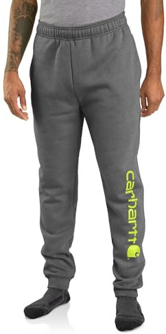 Carhartt Herren 105899 Relaxed Fit Midweight Tapered Graphic Sweatpants, Anthrazit meliert, Groß