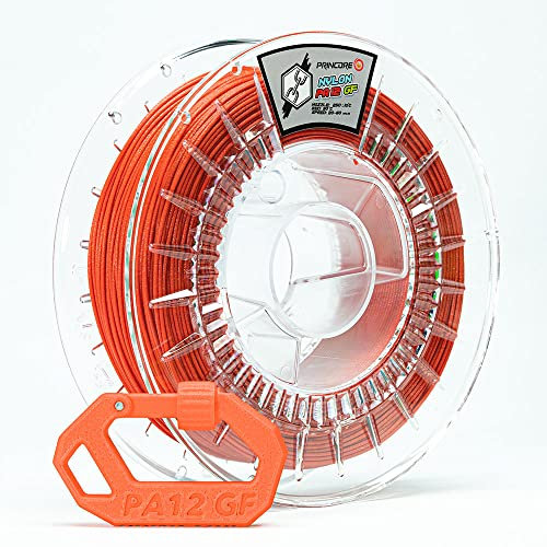 PRINCORE NYLON PA12 GF Filament, Glasfaser 3D-Druck-Filament, 1,75mm industriell (PRINCORE NYLON PA12 GF Filament, Glasfaser 3D-Druck-Filament, 1,75mm industriell (Rot), 500g)