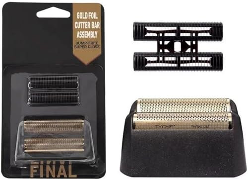BY MIA Final Foil Shaver Cutter | Professional 5 Star Series | Finale Shaver Ersatzfolie & Cutter Bar Montage | Rasierfolie 7043 | Super Close Shaving | Ersatzset Gold