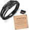 CheersLife Geschenke für Männer Ehemann Freund - Armband Herren Lederarmband mit Gravur Ich Liebe Dich Für Immer Hochzeitstag Geburtstagsgeschenk Liebesgeschenke für Männer Ihn zum Valentinstag