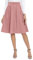 REORIA Gonna a Pieghe da Donna Classica Tinta Unita al Ginocchio Lavorata a Maglia da Tennis Rosa XXL