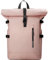 hk Rolltop Rucksack Groß 23 L Wasserdichte Laptop Rucksack Herren Damen 15,6 Zoll mit USB-Anschluss Schulrucksack Leicht Fahrradrucksack Anti-Diebstahl Reiserucksack für Business Uni Freizeit - Rosa
