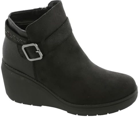Skechers Women's 114617 Ankle Boot, Schwarz/Schwarz, 39.5 EU