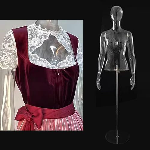Schaufensterpuppe, Transparente Schaufensterpuppenbüste Mit Verstellbarem Ständer, Leichte Schneiderpuppe Für Zeremonielle Roben/Hochzeitskleider, Schaufensterpuppen-Ausstellung Im Bekleidungsgeschäft